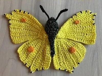 简单蝴蝶的钩织教程,钩针织蝴蝶教程简单易学