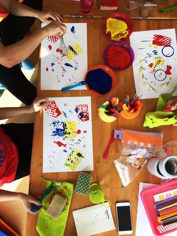 印染手工制作,印染拓印画