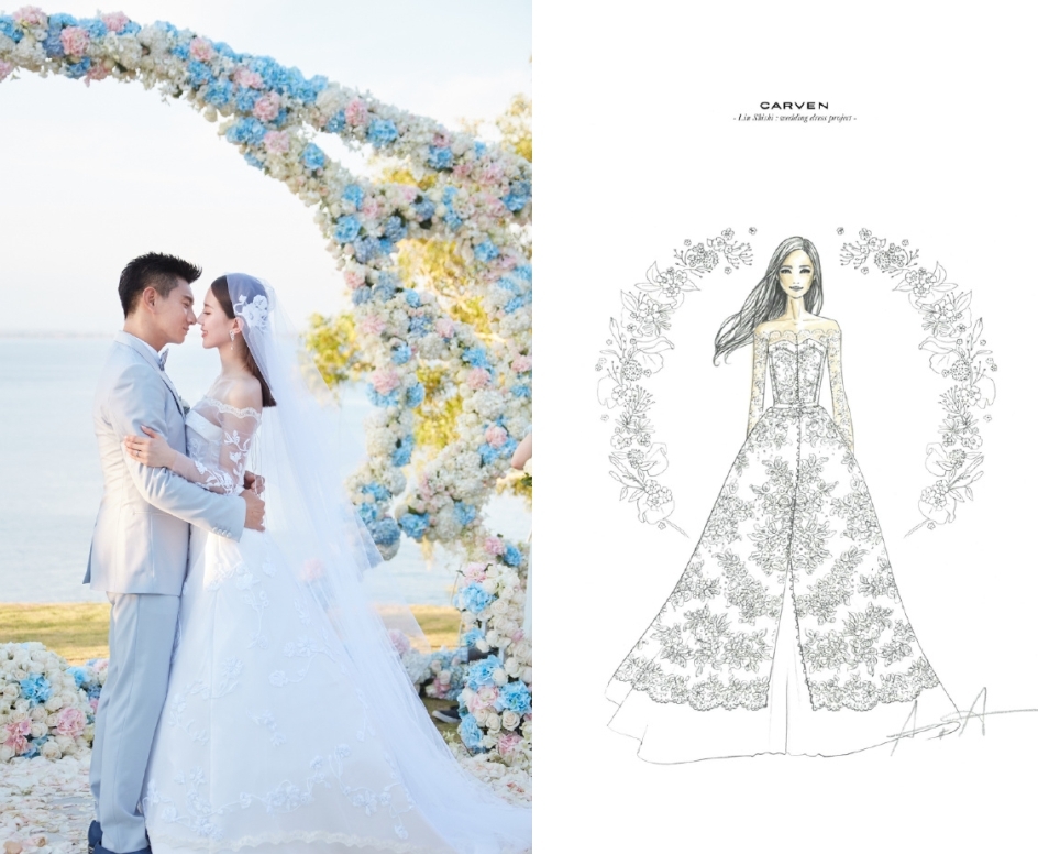 昆凌和唐嫣的婚纱哪个更好看,明星婚纱郭碧婷