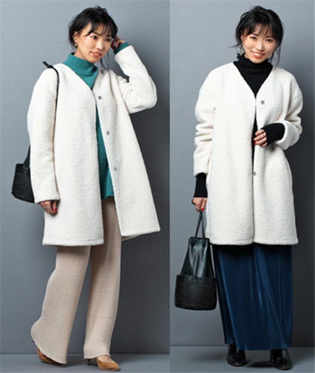 说实在，三木这件绿色泰迪有点大，这种衣服要合身才漂亮