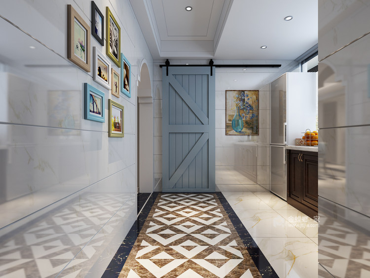 蓝色系轻奢风装修,蓝色轻奢风