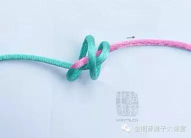 双线弹力绳金刚手串收尾打结图解,手串弹力绳打结方法视频教程全集
