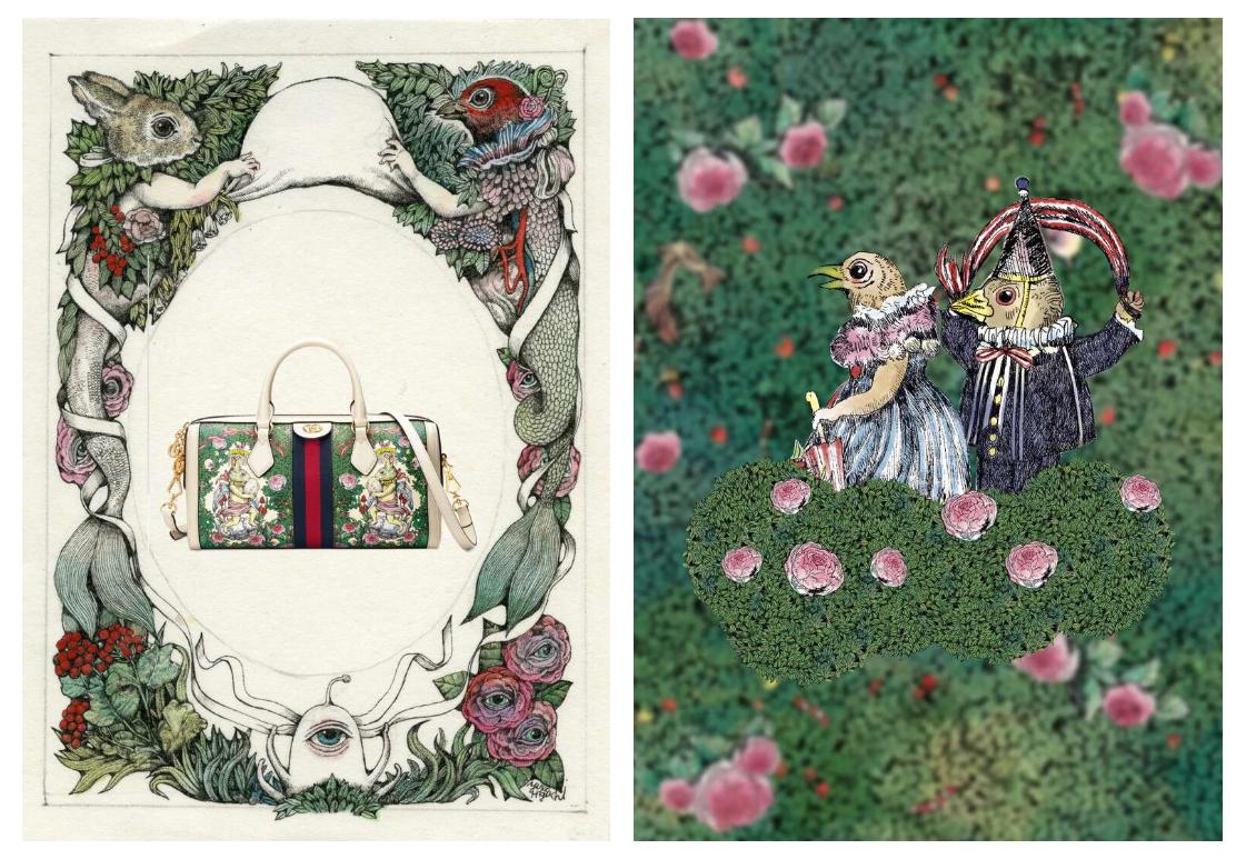 gucci插画师作品,日本风格插画家