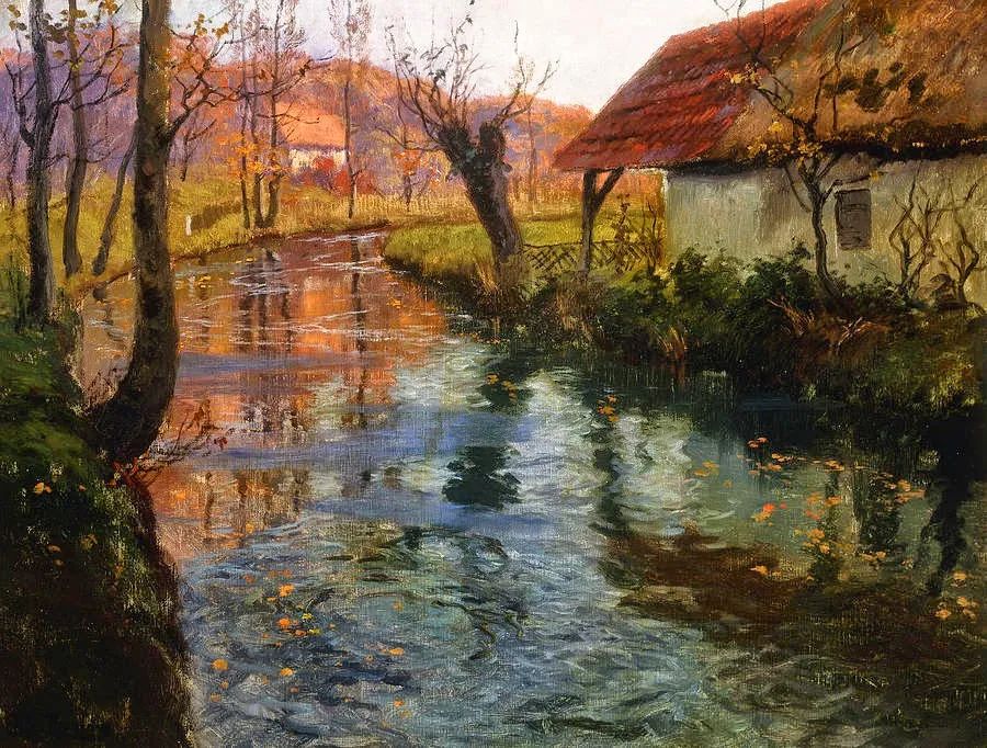 看一百遍都不觉得腻的山水,独特手法和细腻笔触的油画风景