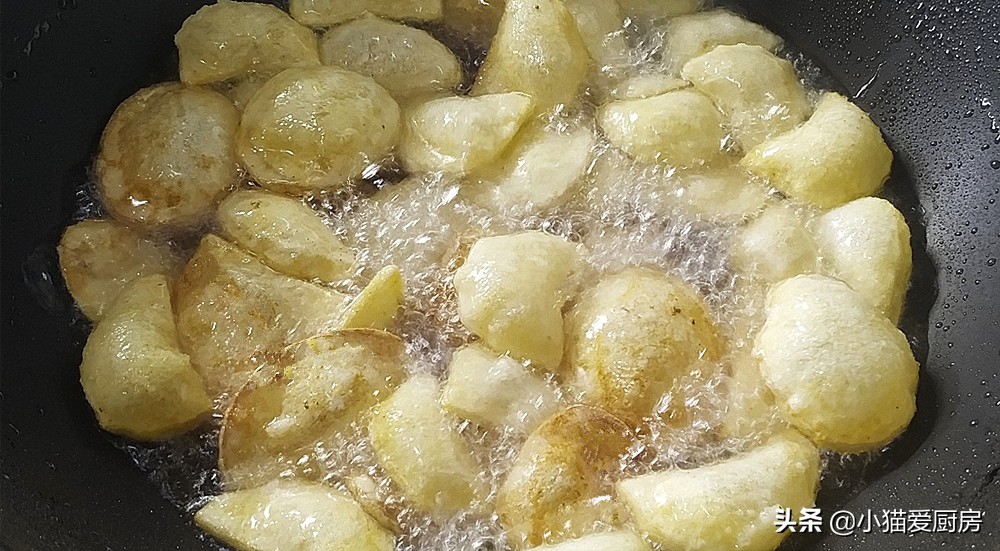最近网红做炸土豆片的方法,小猫土豆片教程