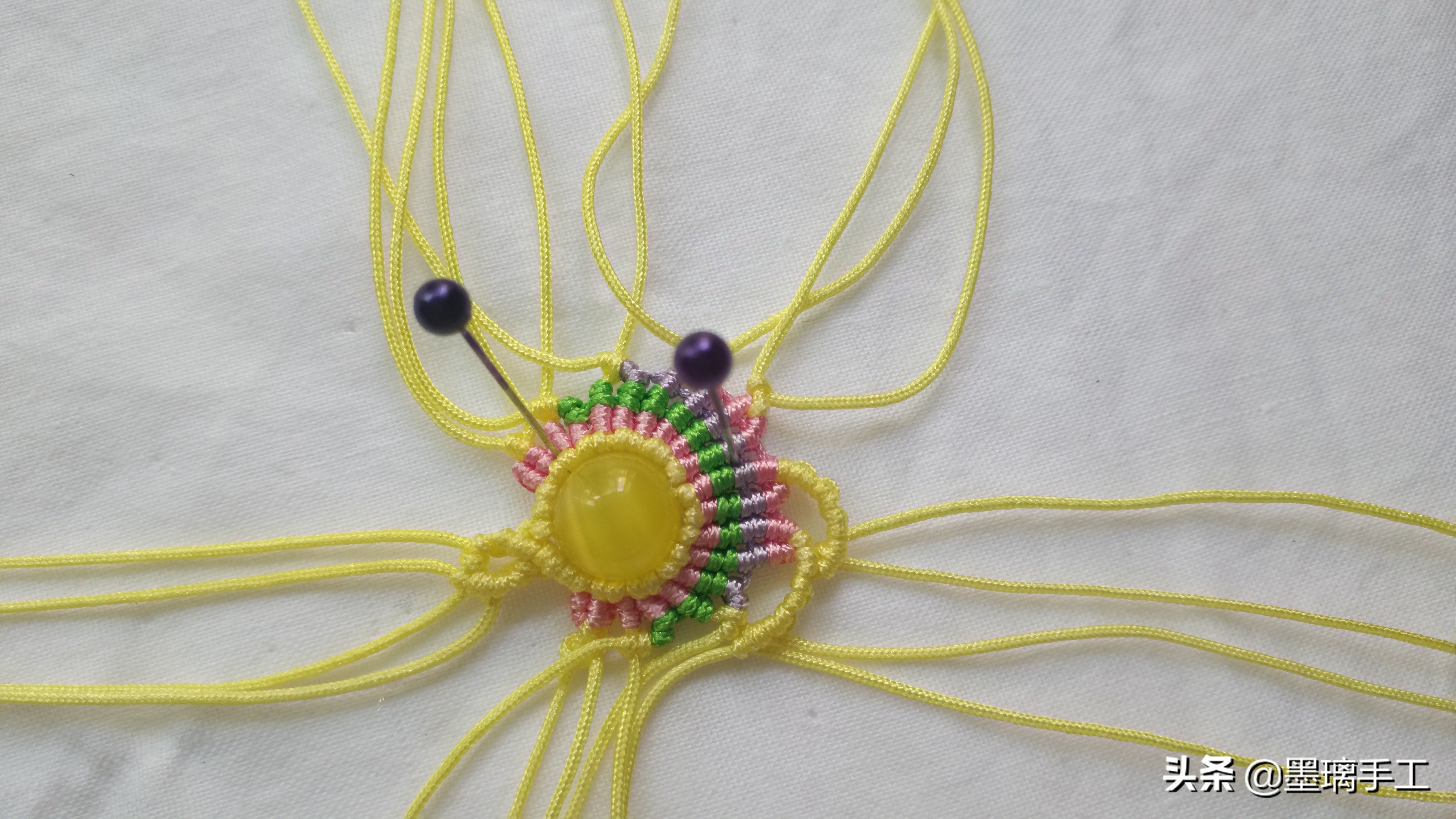 复古耳环编绳教程,简单北欧风手工编绳