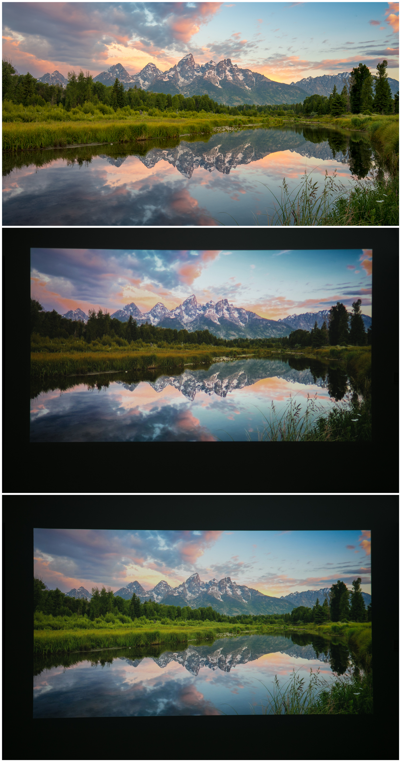 4k投影看1080p效果,全面屏对比