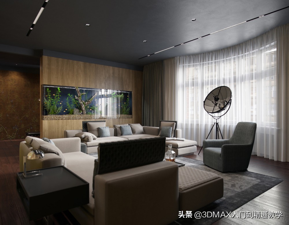 耗时8周，做的逼真现代公寓客厅，带大家看看大神的作品