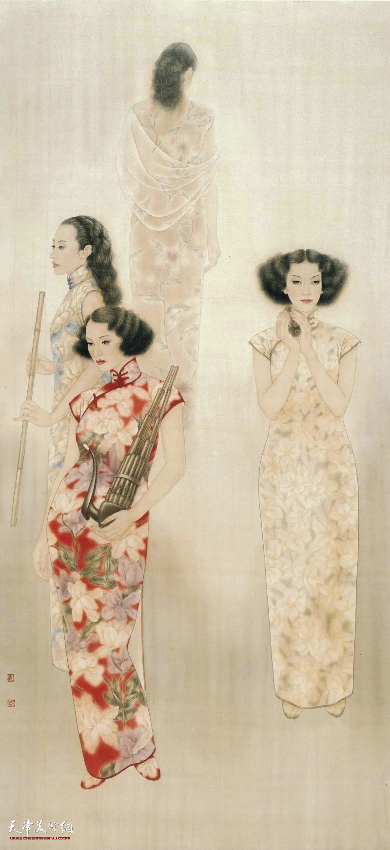 第五届中国当代工笔画大展,工笔人物画展