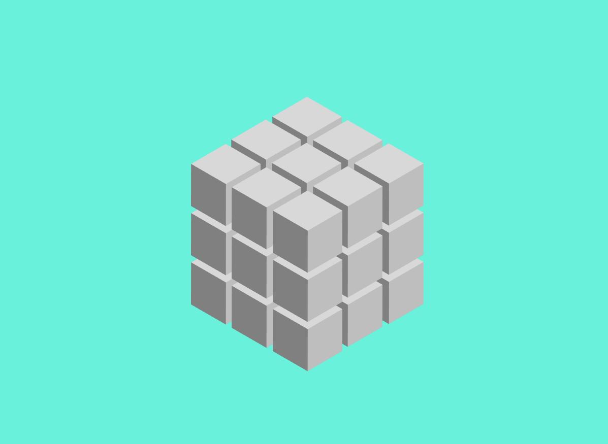 立体魔方图形怎么画,ps做魔方的详细步骤