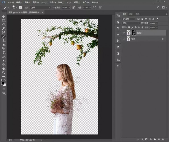 ps如何去除人物同时保留完整背景,ps长发怎么用通道选背景