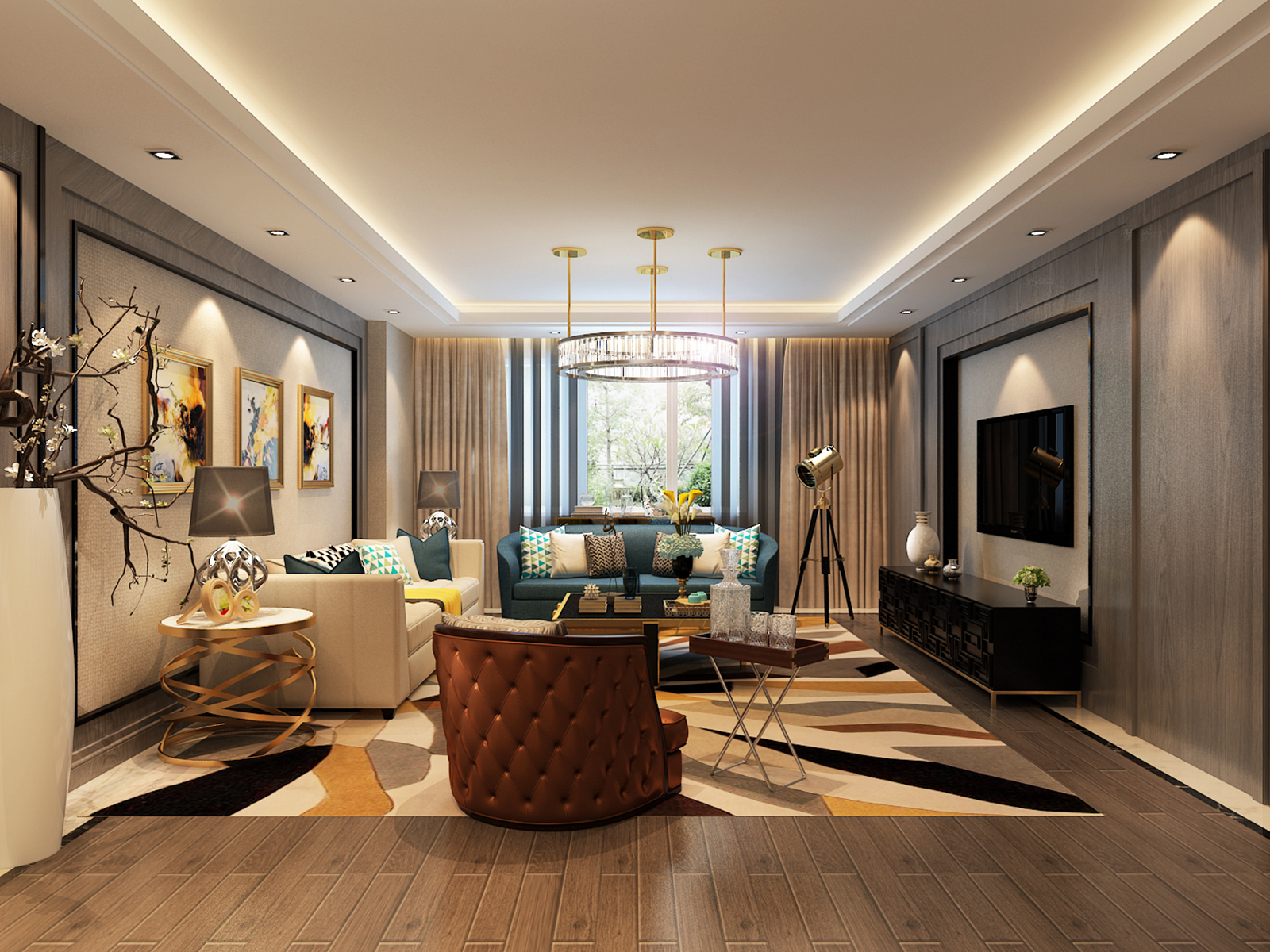 中式豪华别墅,千平新中式顶级别墅