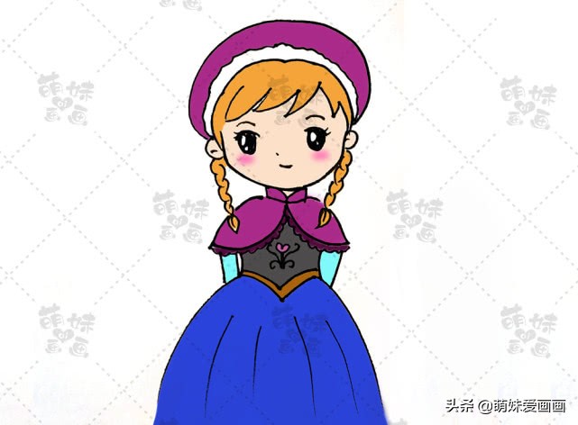 简单又漂亮的小公主简笔画,简单又好看的小公主简笔画