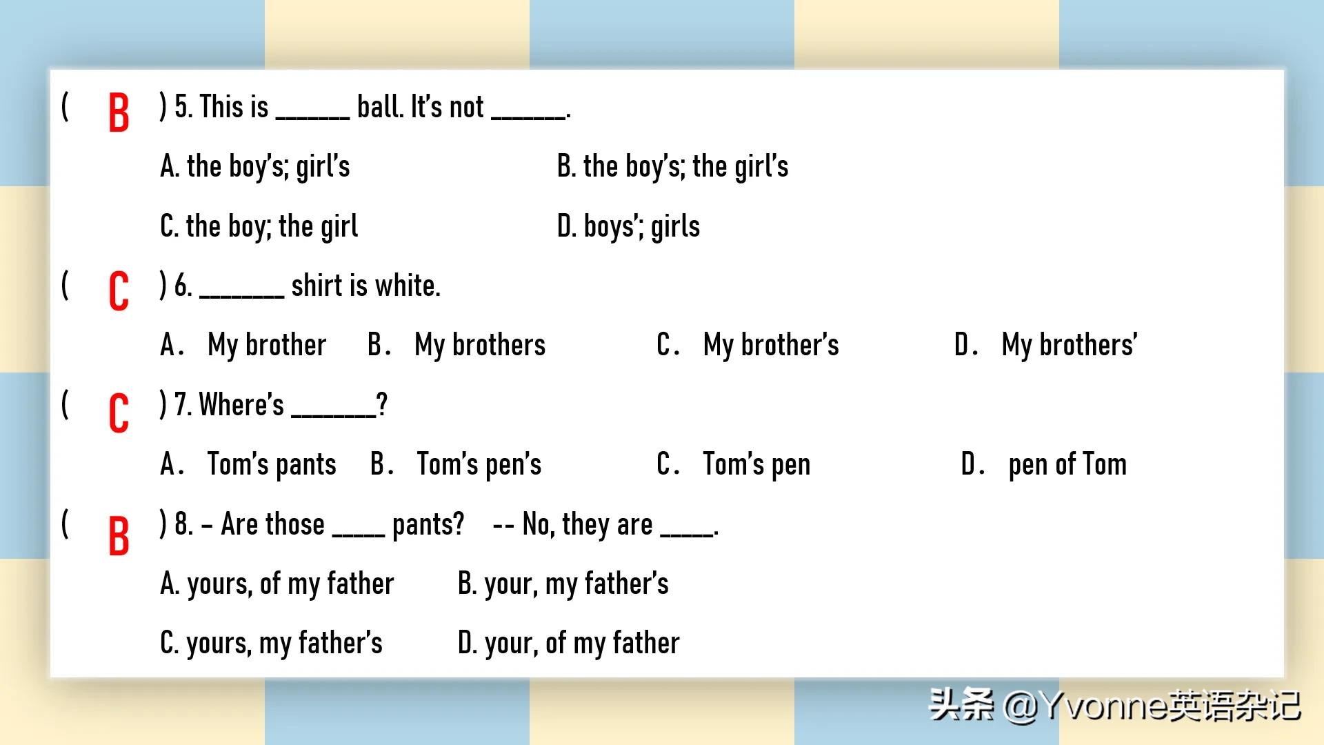 英语语法不可数名词,名词所有格英语语法