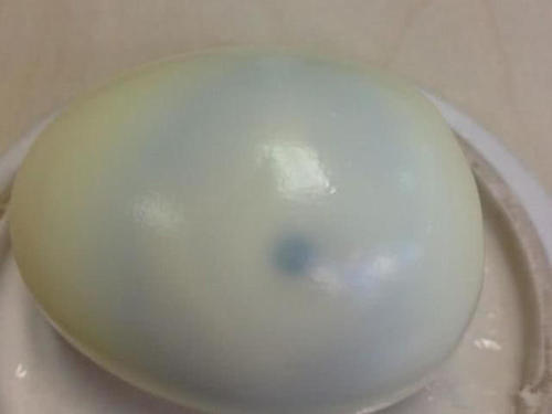 鸡蛋煮熟后蛋清上有个小黑点,为什么鸡蛋煮熟后蛋黄有一个黑点