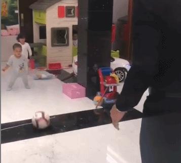 c罗和迷你罗最新消息,c罗二儿子训练