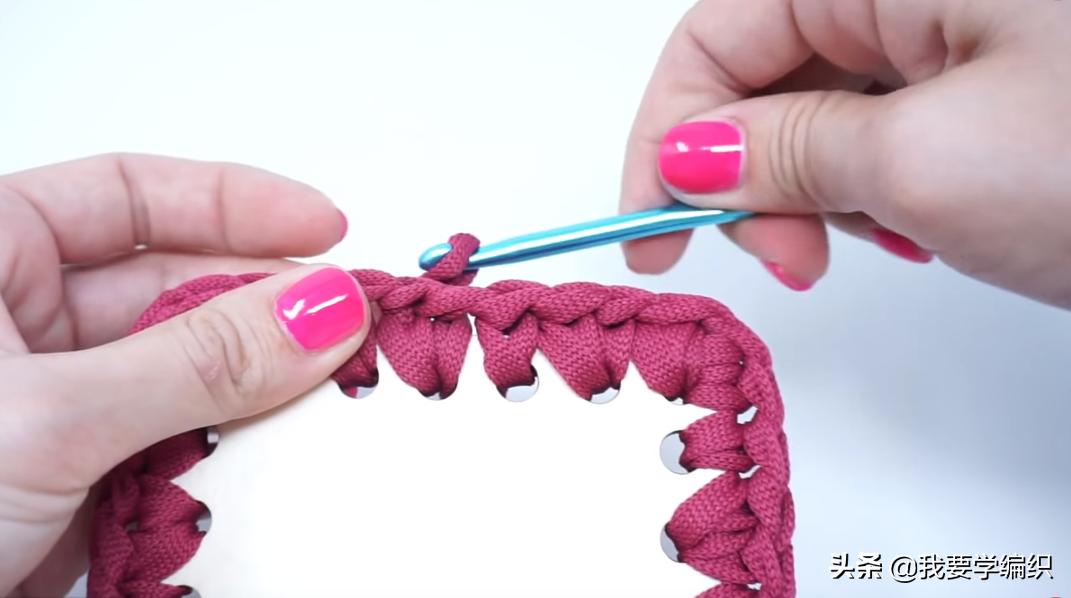 简单大方钩编单肩包图解,简单勾织小包包方法