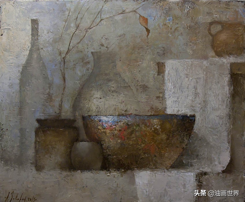 波澜壮阔雄壮唯美的风景油画,笔触风景画