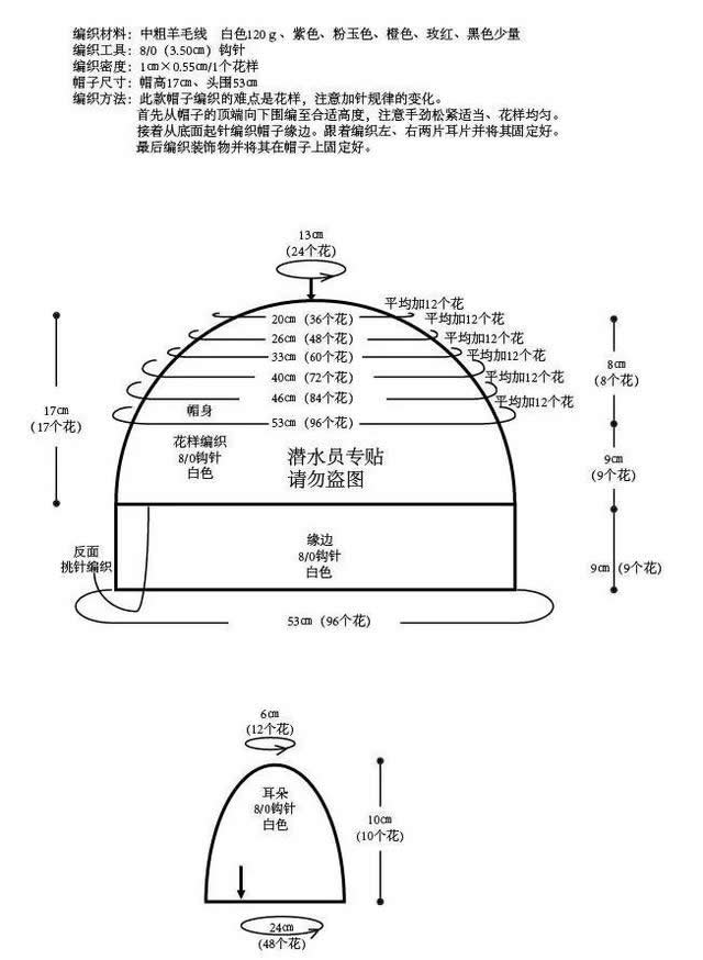 儿童帽子3-6岁毛衣编织图解视频,6-12岁儿童帽子针织教程图解