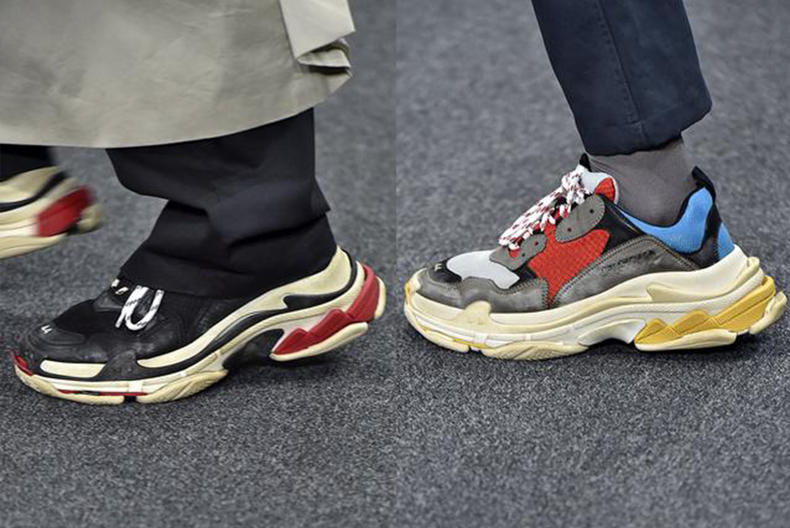 撞色潮鞋港风,潮酷休闲撞色鞋男生穿