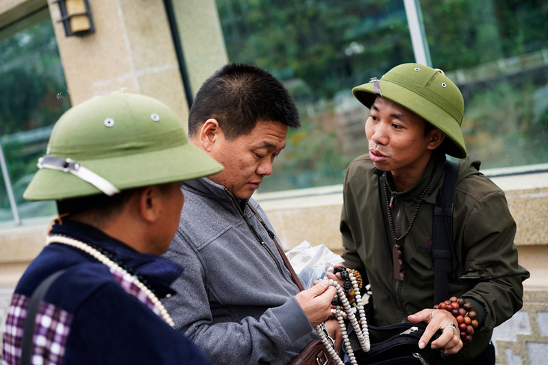 中越边境越南的露天集市,中越边界边贸集市