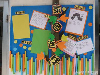 有趣的家园联系栏,黑白格家园联系栏环创简单大方