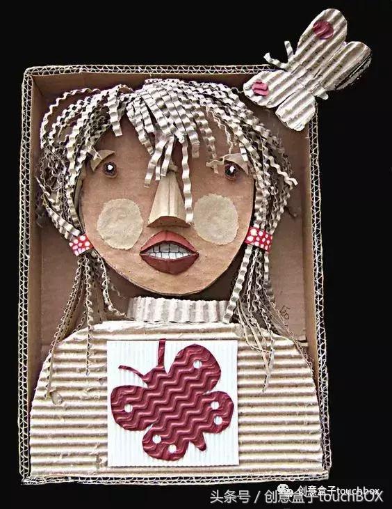 用废纸箱做美丽的娃娃,废纸板做娃娃的东西
