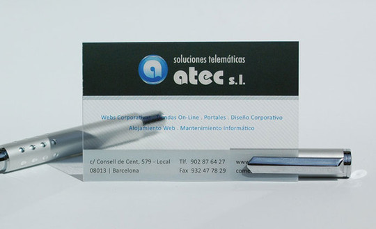 名片创意设计案例,亚克力透明名片效果图