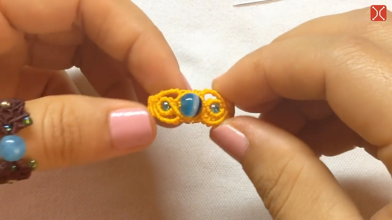 珠子手工编织戒指教程视频,一根线编玫瑰戒指编织方法