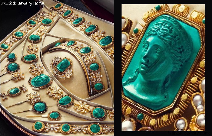 孔雀石大力神杯,大力神杯上的孔雀石