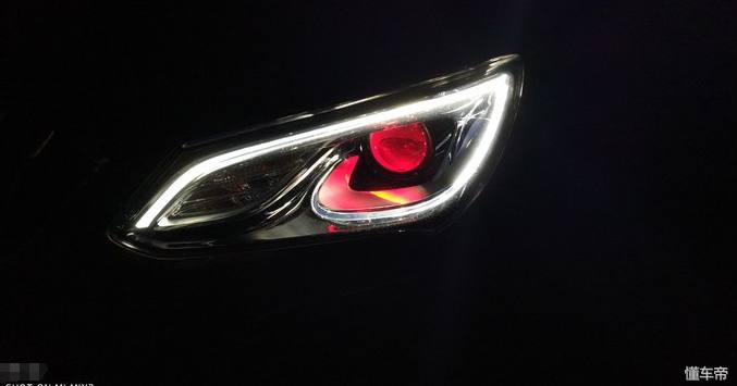 别克英朗原车led大灯改透镜,别克英朗安装激光双透镜大灯