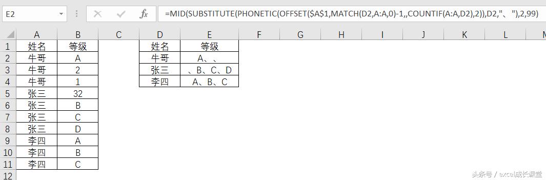 excel如何将数组的元素拼接在一起,在excel中支持数据合并的函数