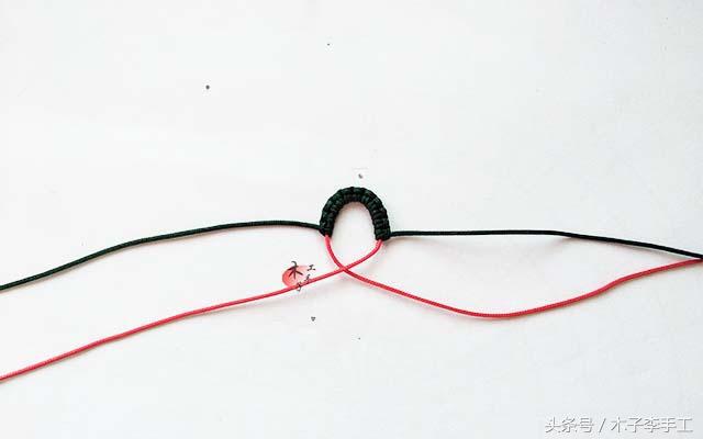 爱心红绳编织手链情侣款教程,元宝福袋红绳手链编织教程