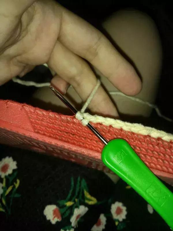 夏天手工钩织毛线凉鞋教程书,夏季钩针编织成人镂空凉鞋教程