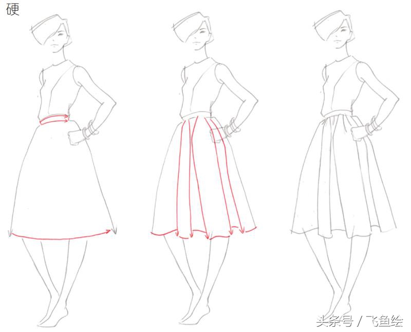 服装设计线稿基础教学,服装设计入门教程线稿
