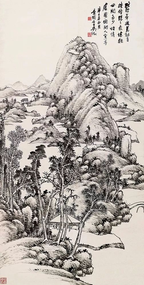 写意山水花鸟画精品欣赏,吴待秋山水画精品欣赏图文