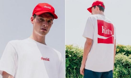 可口可乐与一个牌子联名的t恤,可口可乐联名短袖