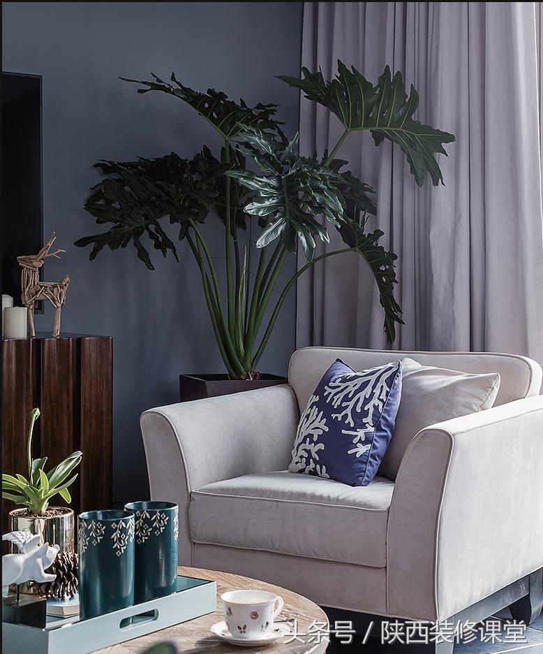 280平轻奢美式,120平美式轻奢风高级蓝灰