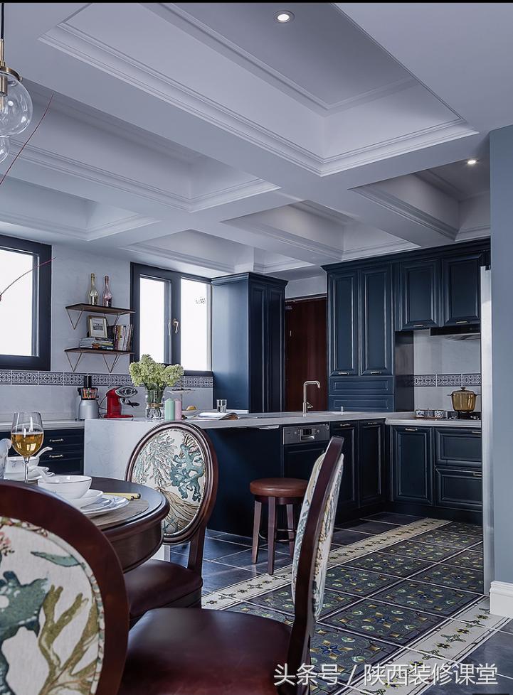 280平轻奢美式,120平美式轻奢风高级蓝灰