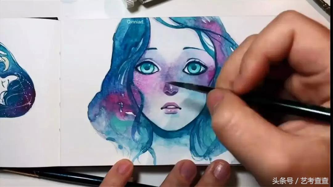 水彩制作教程,水彩教程小姐姐