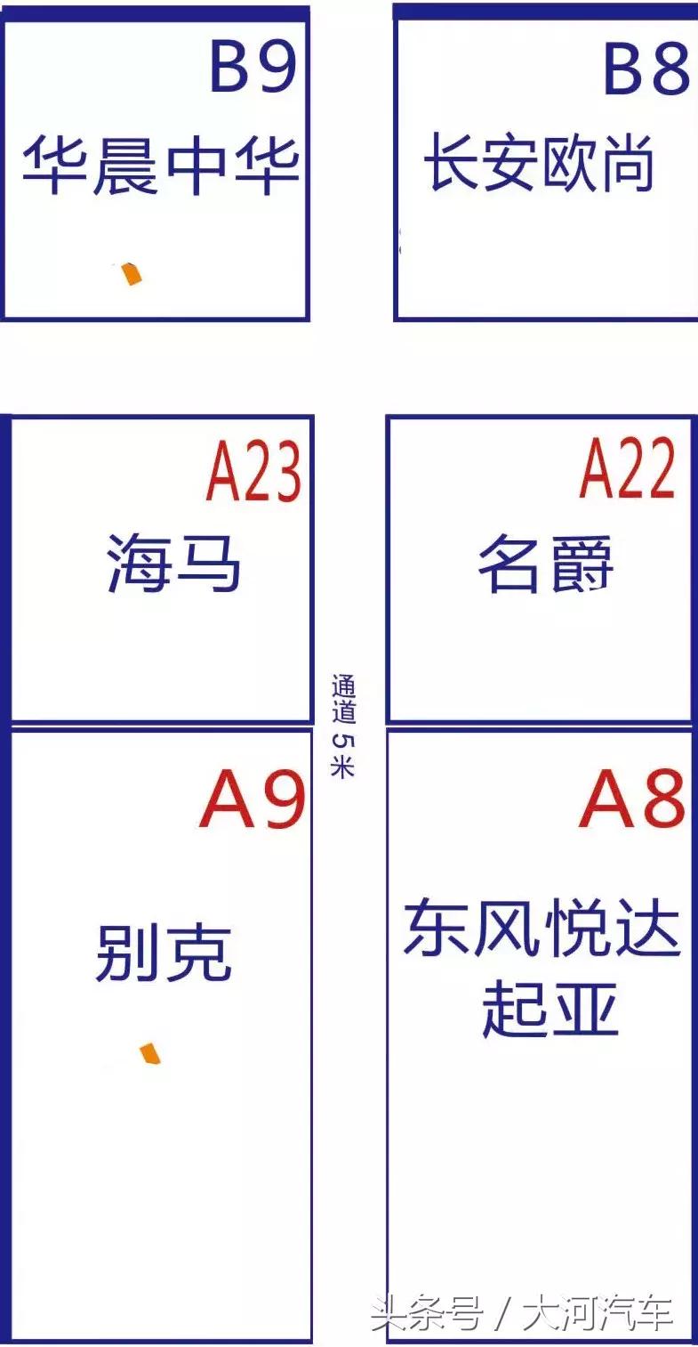 2024年大河车展分布图,郑州大河国际车展参展品牌