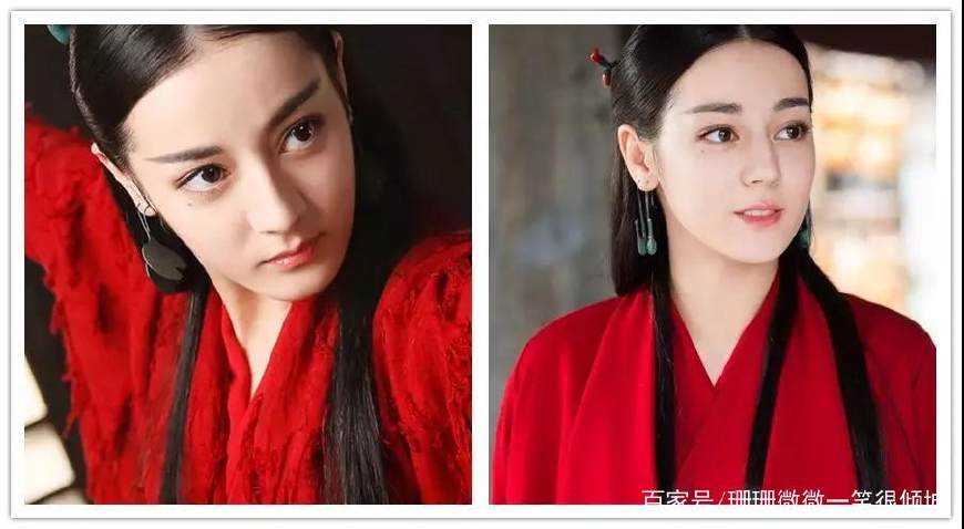 迪丽热巴浓颜系妆容,迪丽热巴暗黑系妆容口红