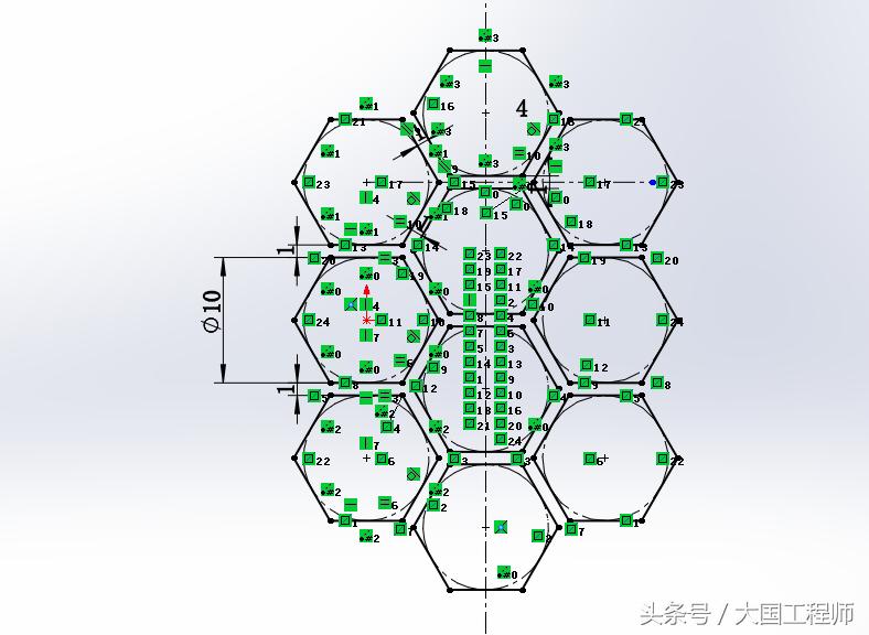 solidworks建模六边形,solidworks怎么画圆柱形网格