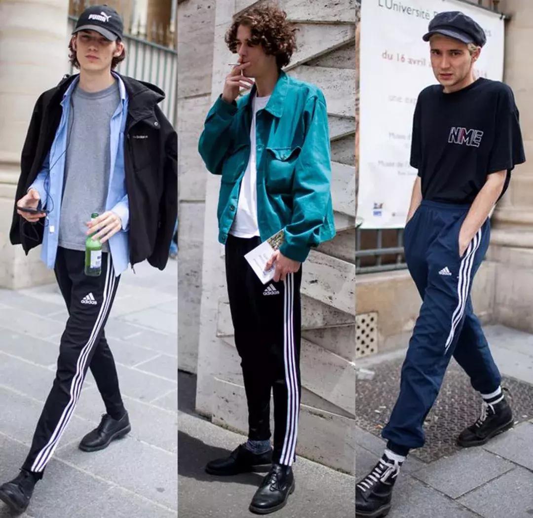 穿上超帅潮流百搭不规则条纹裤,今年流行竖条纹裤