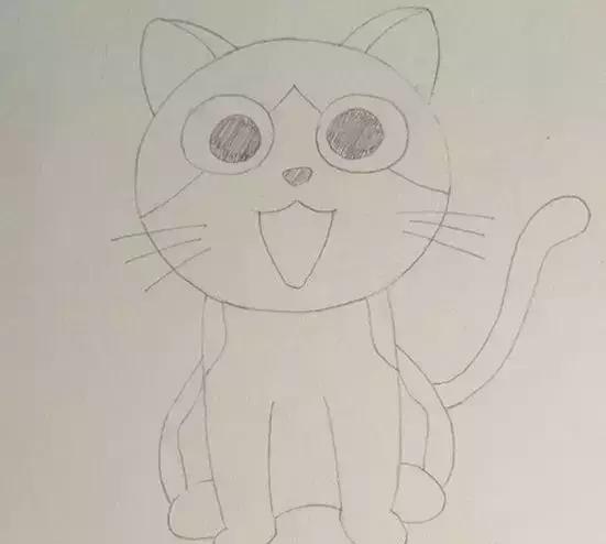 怎么画简笔猫慢教程,起司猫怎么画简笔可爱