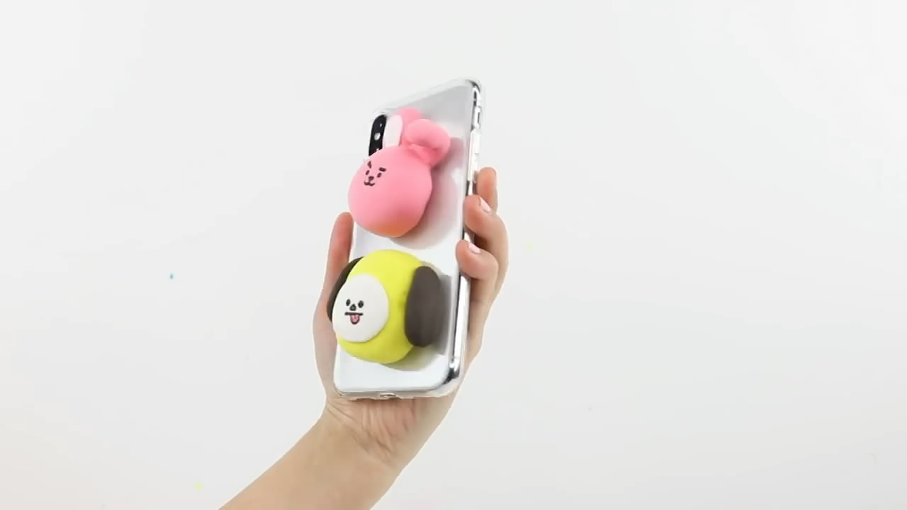 超轻粘土手机壳diy教程搞怪,黏土手机壳diy可爱搞怪的