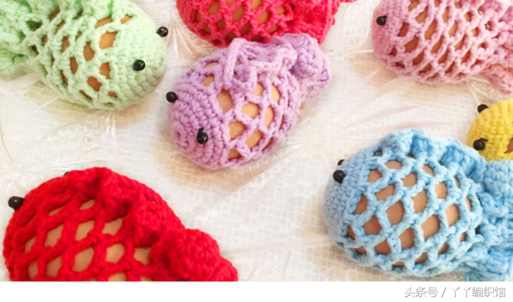 端午蛋袋立夏蛋兜兔子形状,端午鸡蛋网袋钩织