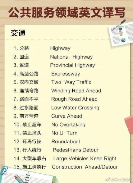 出行服务英文翻译,便民服务英语翻译