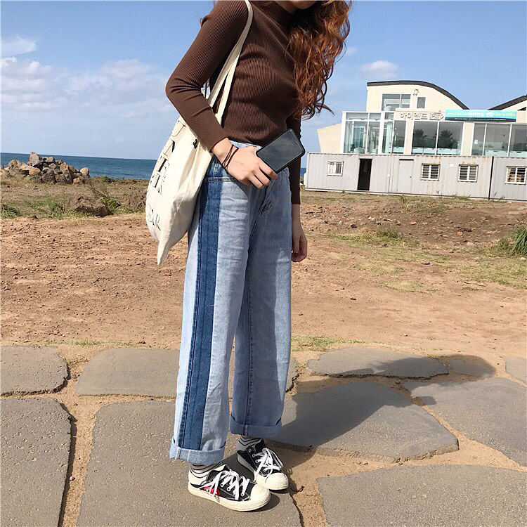 小个子腿粗直筒裤145-150春秋,腿粗直筒裤