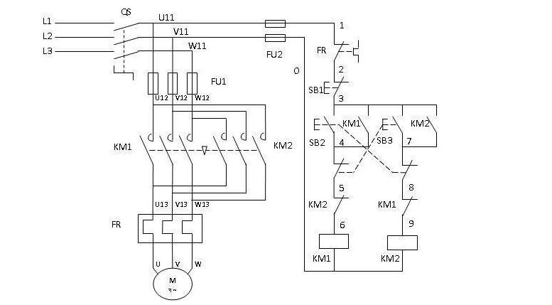 电工电机正反转原理图和接线图,电工初级电机正反转控制线路讲解